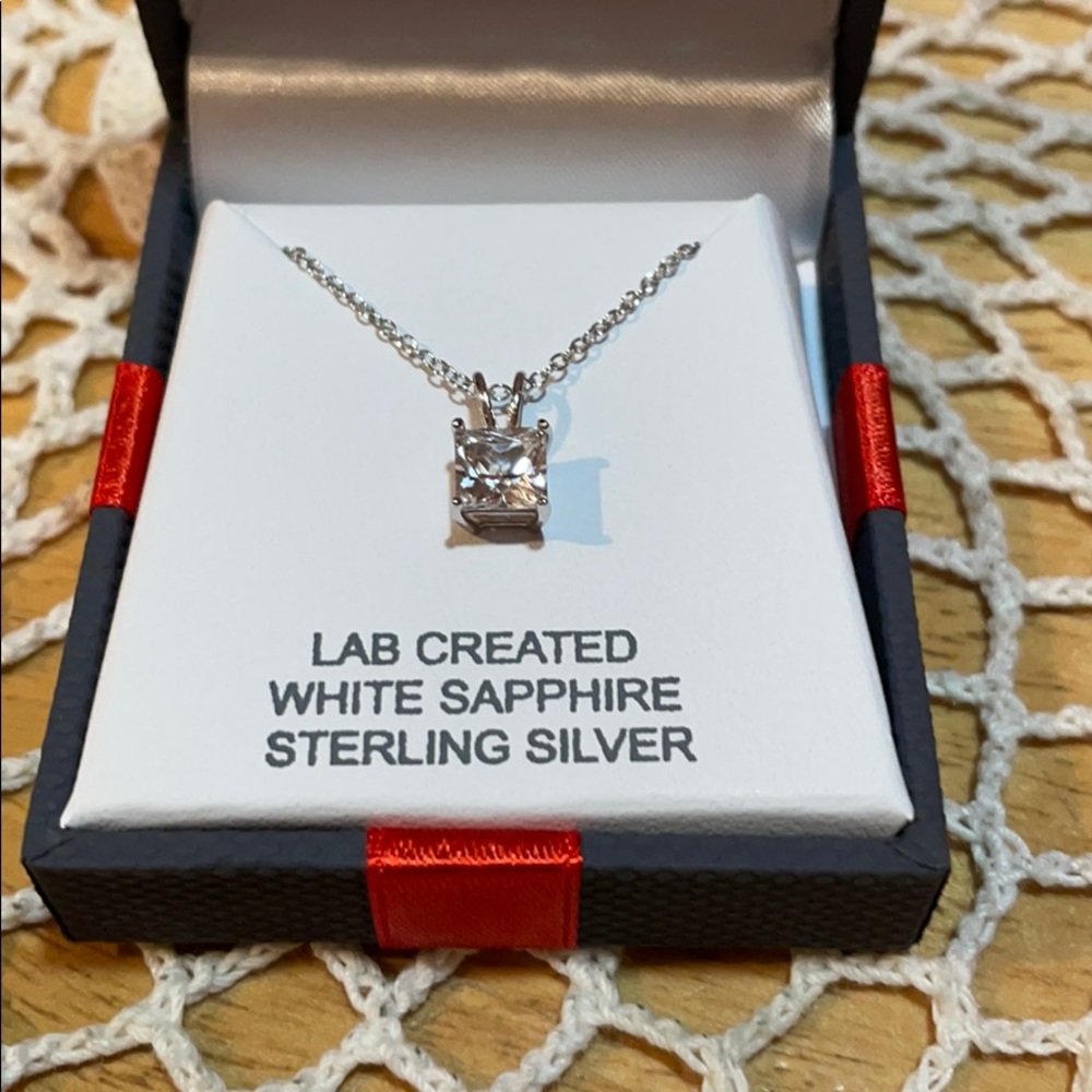 SS White Sapphire pendant